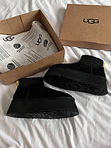 Зимові Черевики UGG Classic Mini Dipper Black / УГГ Класик Міні Діпер Чорні, фото 5