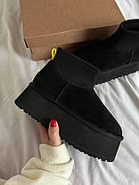 Зимові Черевики UGG Classic Mini Dipper Black / УГГ Класик Міні Діпер Чорні, фото 3