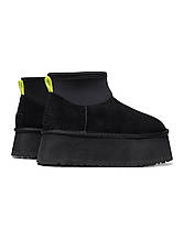 Зимові Черевики UGG Classic Mini Dipper Black / УГГ Класик Міні Діпер Чорні, фото 6