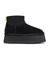 Зимові Черевики UGG Classic Mini Dipper Black / УГГ Класик Міні Діпер Чорні, фото 3