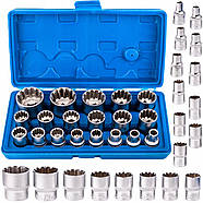 Набір головок 1/2" 12-гранних 8-36 мм 21 шт + SK4214, фото 3