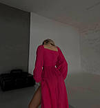 Легка муслінова сукня зі шнурівкою по спині Тканина муслін Розмір 42-44, 46-48, фото 9