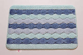 Килимок для ванної/туалету 40x60 см Комфорт Vonaldi 2518/ light blue