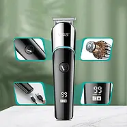 Машинка для стрижки з дисплеєм та 4 насадками VGR V-291 Акумуляторна, фото 4