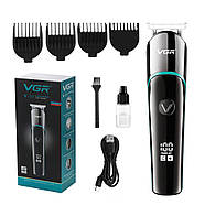 Машинка для стрижки з дисплеєм та 4 насадками VGR V-291 Акумуляторна, фото 7
