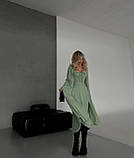 Легка муслінова сукня зі шнурівкою по спині Тканина муслін Розмір 42-44, 46-48, фото 7