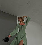 Легка муслінова сукня зі шнурівкою по спині Тканина муслін Розмір 42-44, 46-48, фото 2