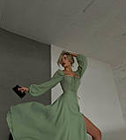 Легка муслінова сукня зі шнурівкою по спині Тканина муслін Розмір 42-44, 46-48, фото 4