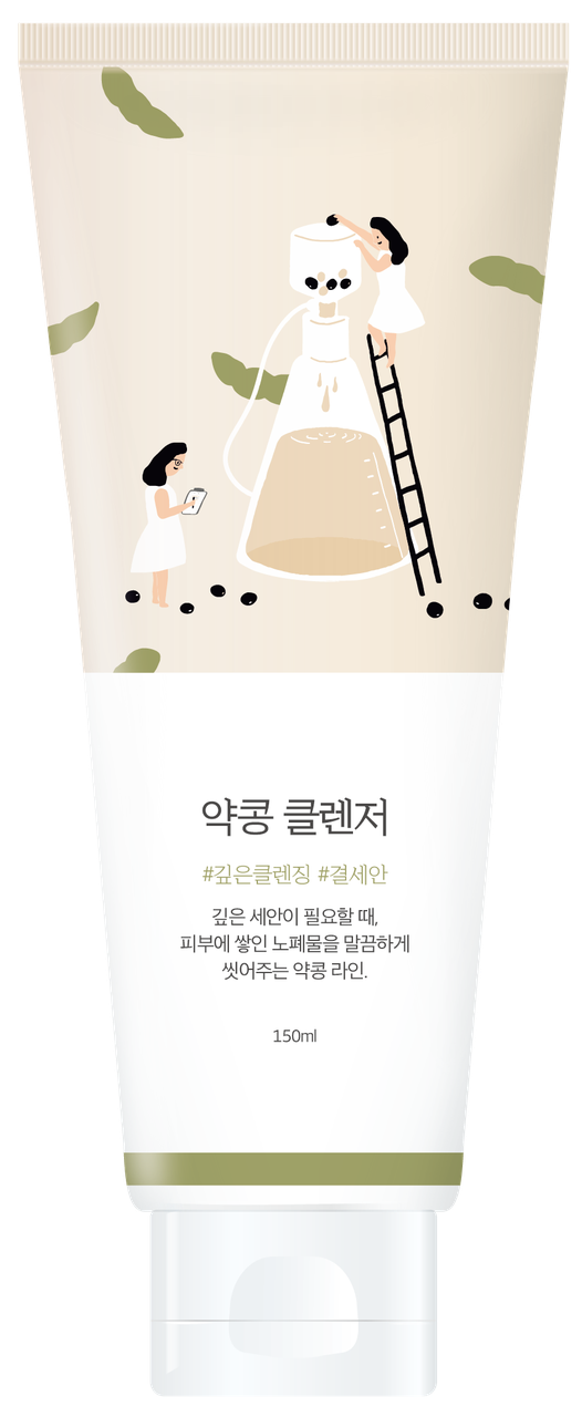 Пінка для очищення шкіри з екстрактом чорних соєвих бобів ROUND LAB Soybean Сleanser, фото 1