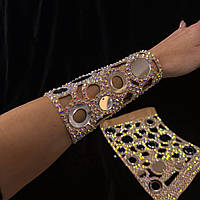 Широкий браслет з дзеркалами для бальних танців - 1 шт