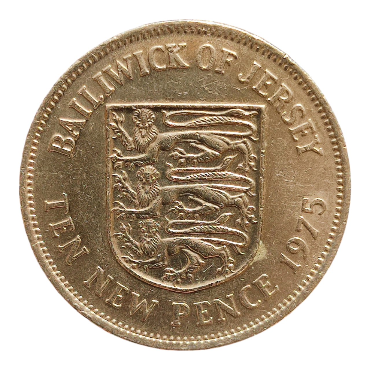 Джерсі 10 нових пенсів, 1975