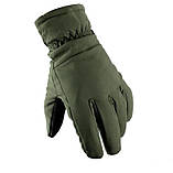 Армійські зимові рукавиці зелені розмір XL, фото 5