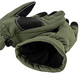 Армійські зимові рукавиці зелені розмір XL, фото 6