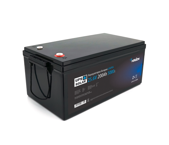 Літій-залізо-фосфатний акумулятор Merlion LiFePO4 25.6V 200AH  BMS-100A  522x268x218 до 5000 циклів, фото 1