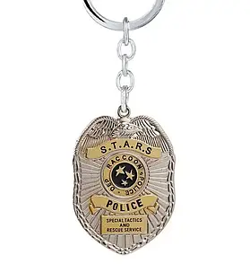 Брелок Resident Evil Raccoon Police Badge Logo