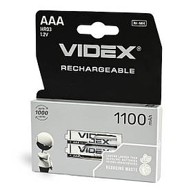 Батарейки акумуляторні VIDEX AАA HR3 1100mAh (ціна за 2шт/бл)