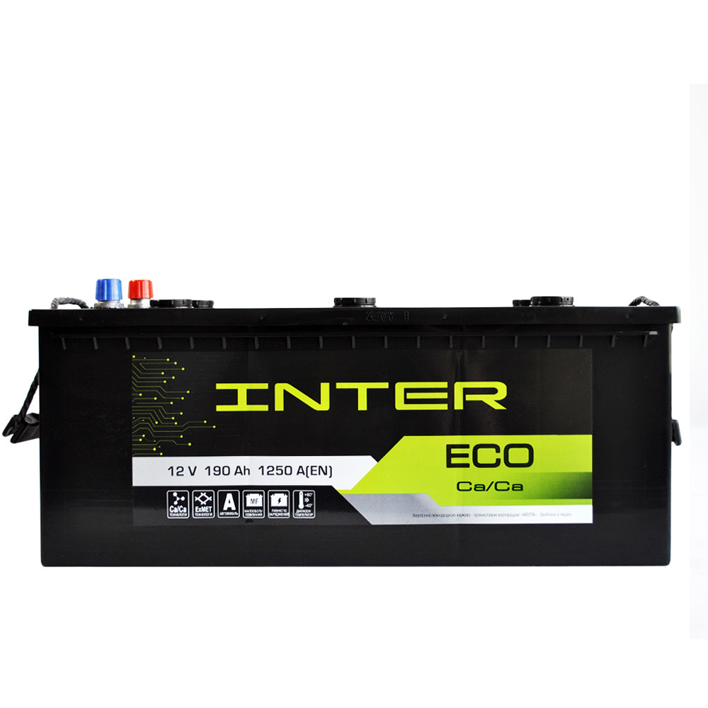 Автомобільний акумулятор INTER Eco 190Ah 1250A L+ (D5)