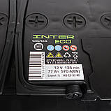 Автомобільний акумулятор INTER Eco 77Ah 570A L+ (L3), фото 5