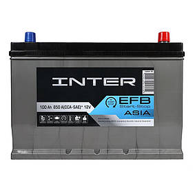 Автомобільний акумулятор INTER Premium Asia 100Ah 850A R+ EFB (D31)