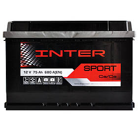 Автомобільний акумулятор INTER Sport 75Ah 680A L+ (L3)