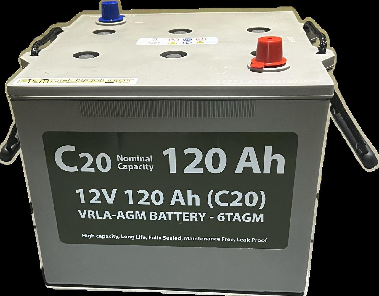 Акумулятор для війскової техніки VRLA-AGM BATTERY 120Ah (танковий) NATO (-/+) клеми по центру (1200 EN)