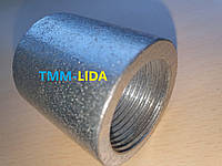 Муфта Ду32 (1 1/4") сталева оцинкована