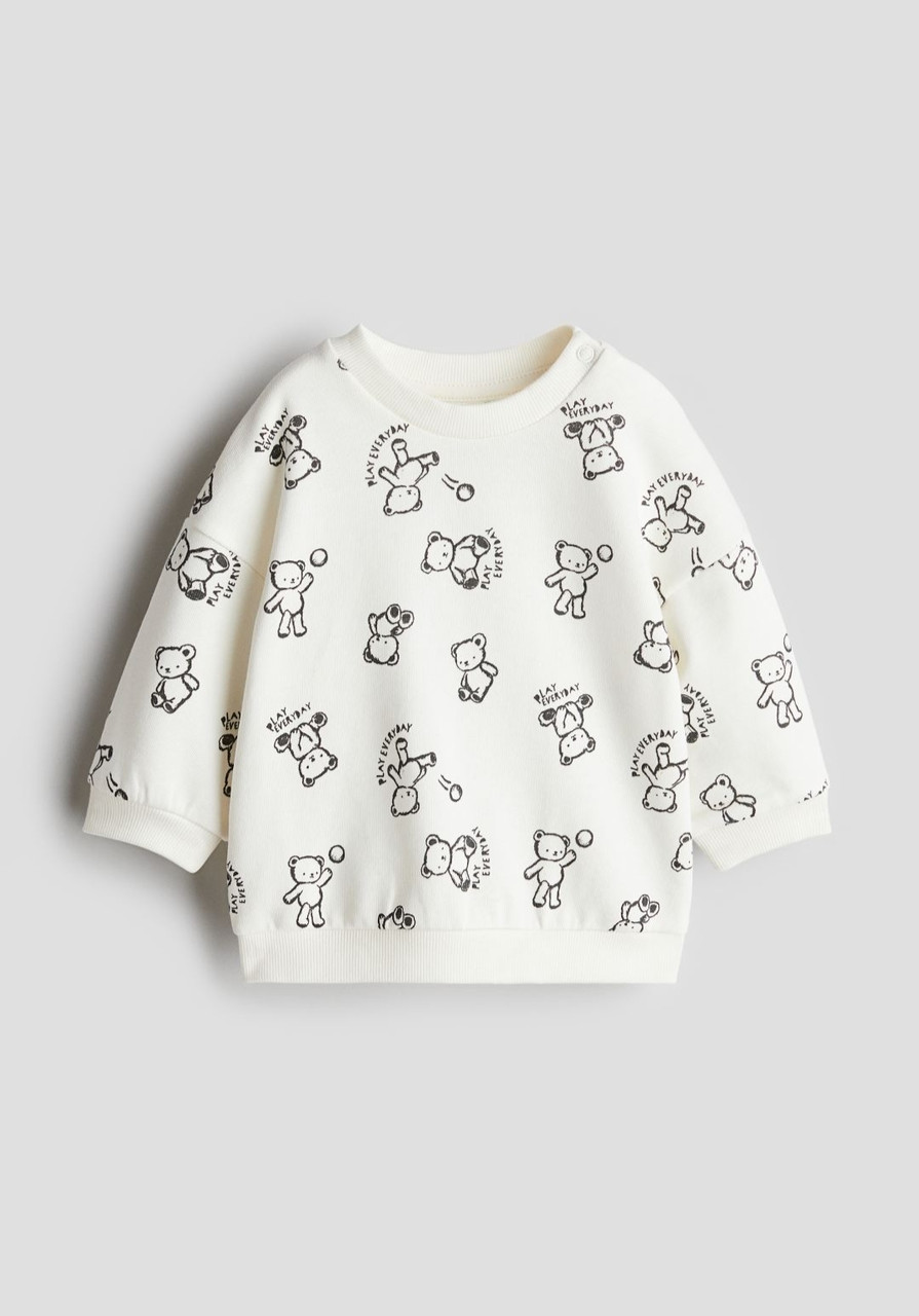 Світшот білий Ведмедики Тедді H&M 92, 98, 104см, фото 1