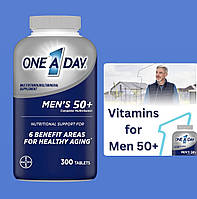 Bayer One A Day Men's 50+ чоловічі мультивітаміни (300 таблеток) вітаміни для чоловіків США