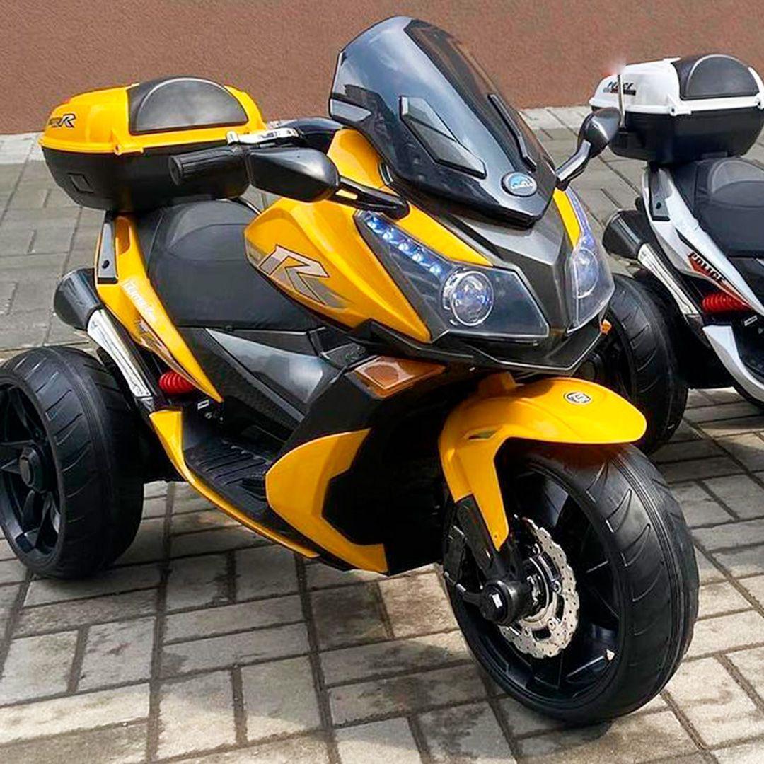 Електромотоцикл Bambi Racer на акумуляторі жовтий мотоцикл, фото 1