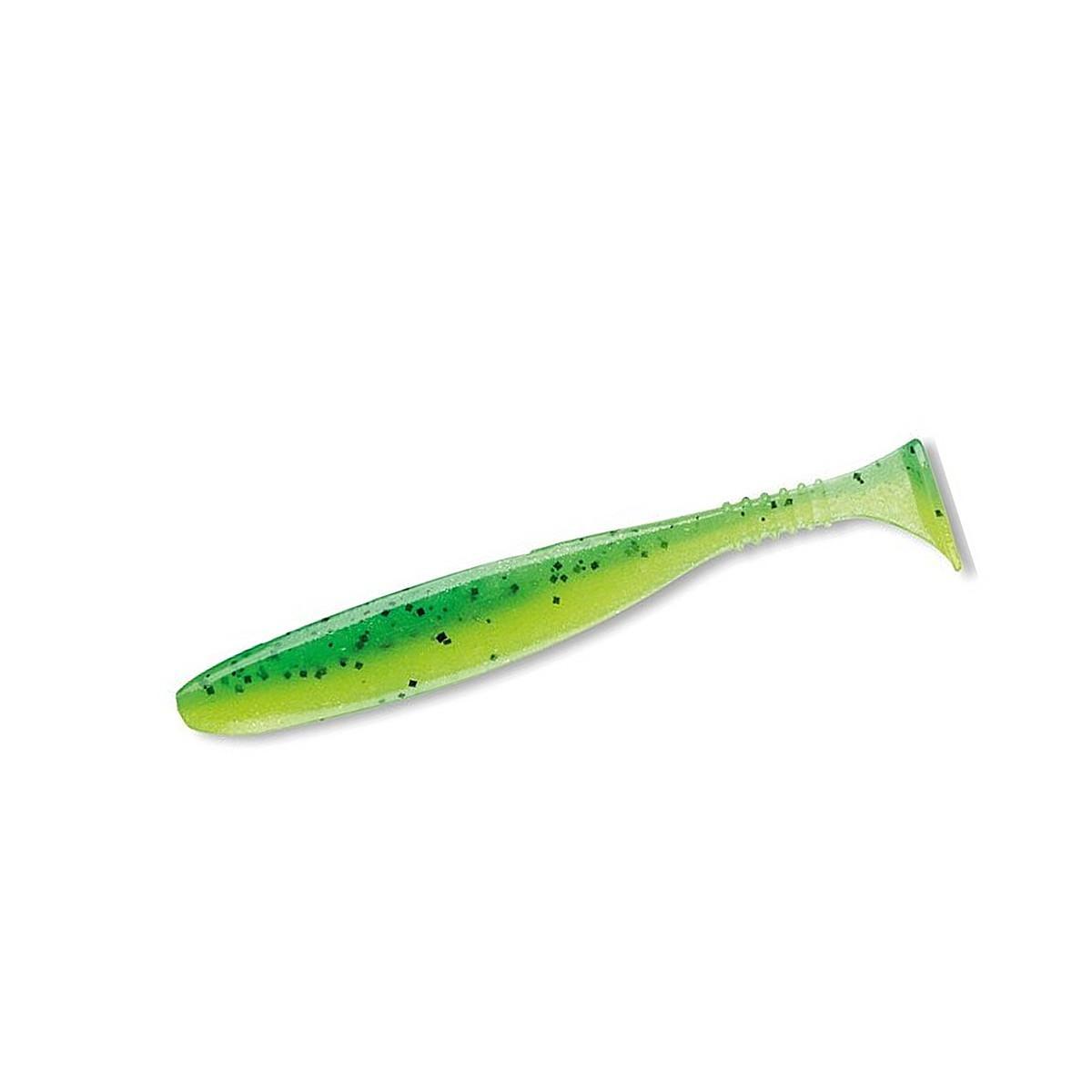 Силікон Daiwa Tournament D'Fin 75 mm 10 pc #UV Chartreuse Tiger, фото 1