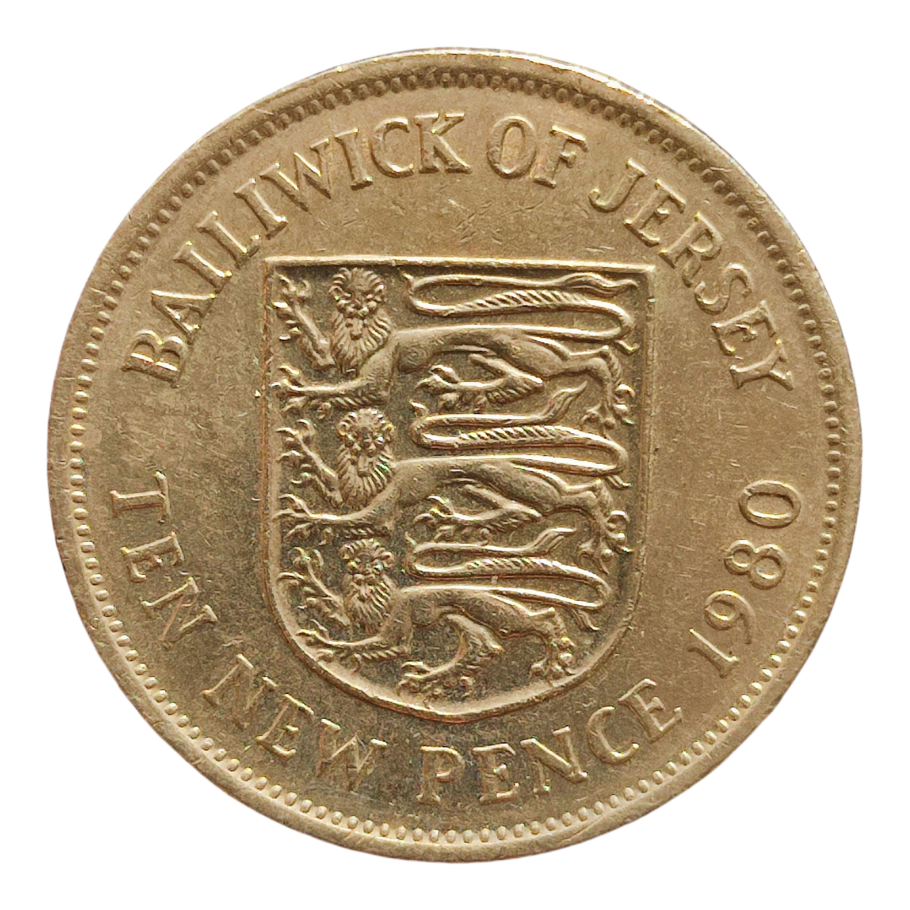 Джерсі 10 нових пенсів, 1980