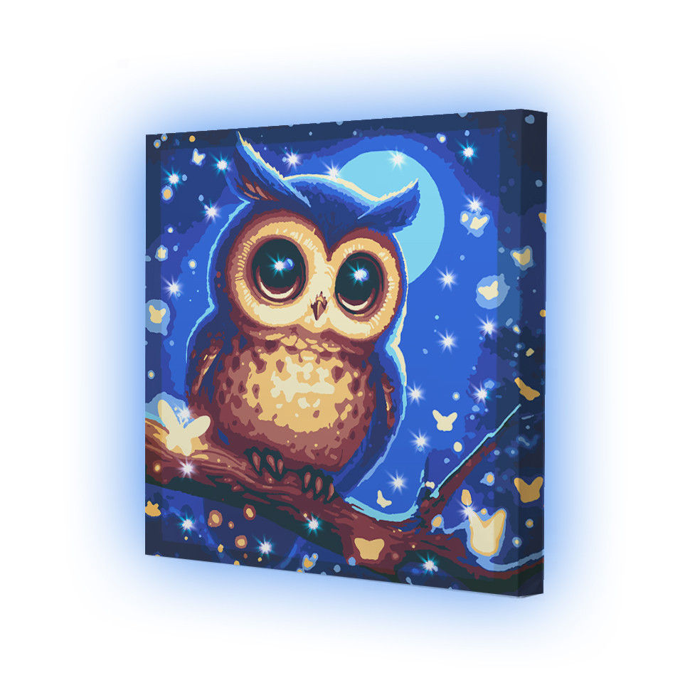 Картина по номерах зі світлодіодною підсвіткою для дітей Riviera Blanca Казкова історія 25x25 см (ГР1-030), фото 1