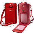 Жіноча сумка для 2-х телефонів, документів і грошей SJ1210#A (червона), фото 6