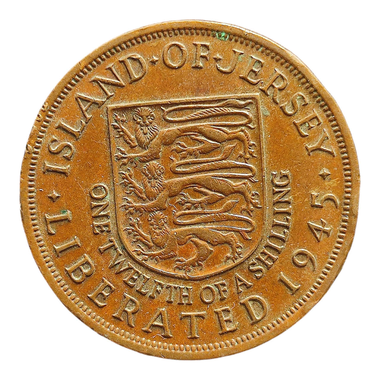 Джерсі 1/12 шилінга, 1945 Визволення (Король Георг VI)