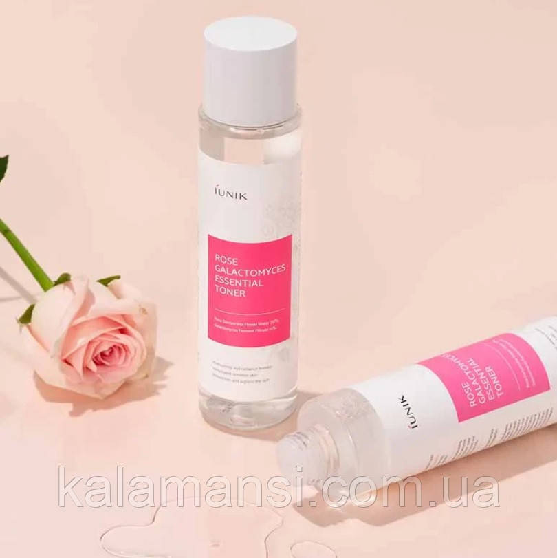 Зволожуючий тонер із екстрактом троянди IUNIK Rose Galactomyces Essential Toner 200 мл (14.03.2025 р)