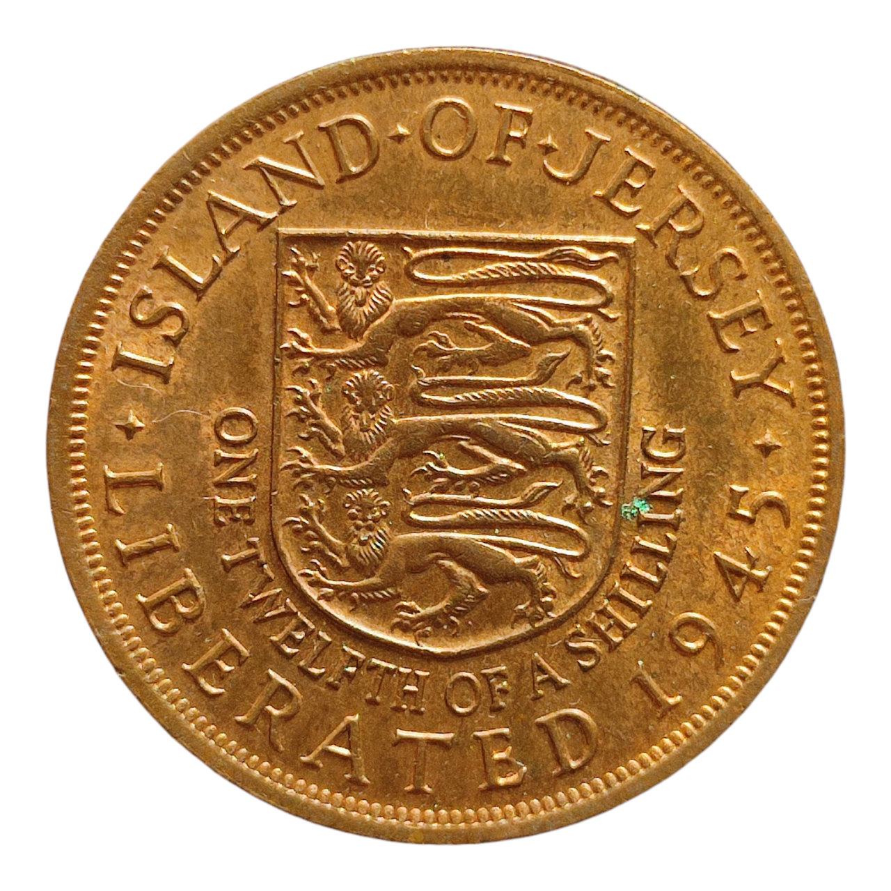 Джерсі 1/12 шилінга, ND (1954) Визволення (королева Єлизавета II), фото 1