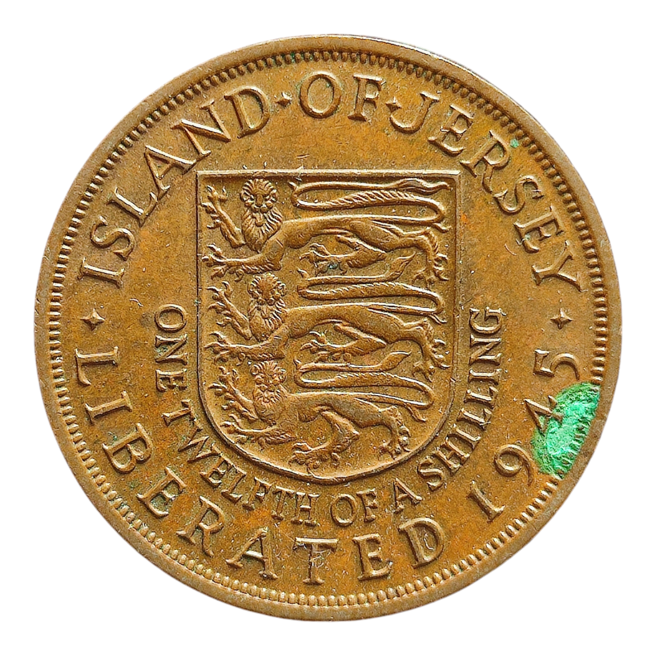 Джерсі 1/12 шилінга, 1945 Визволення (Король Георг VI)