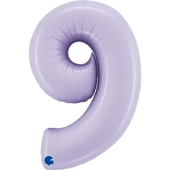 Grabo 40" Цифра 9 Сатин Лілова Фольговані кулі — В УП, фото 1