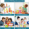 Великий магнітний конструктор з підсвіткою творчий набір для дітей 93 елементи 3D лабіринт кульки наліпки, фото 6