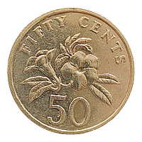 Сінгапур 50 центів, 1990