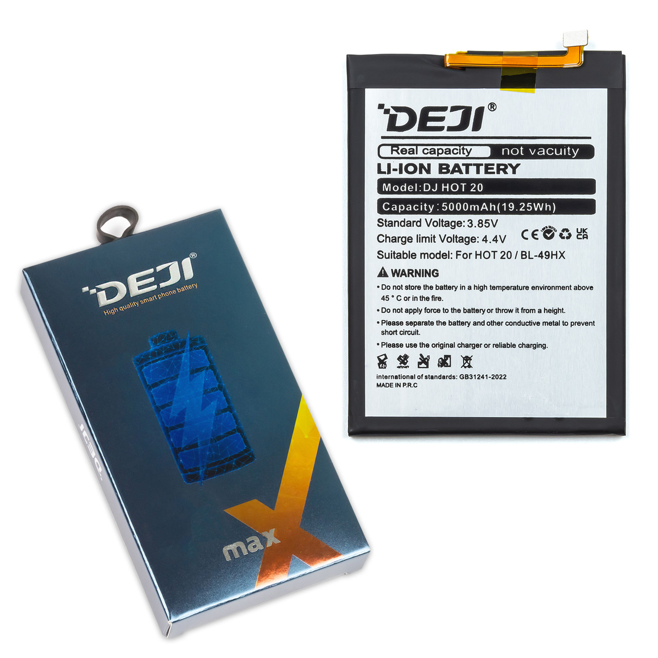 АКБ INFINIX BL-49HX Hot 20 (5G) DEJI (5000 mAh)