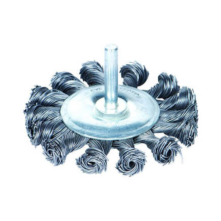 Щітка дротяна дископодібна Ø100мм хвостовик Ø6мм (сталева кручена) SIGMA (9023101), фото 1