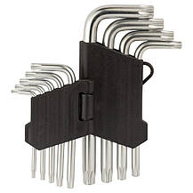 Ключі TORX 9шт T10-T50 мм CrV (короткі з отвором) SIGMA (4022211), фото 5