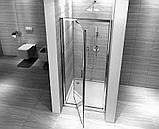 Душові двері в нішу 100х195 см Dusel FА-518 розпашна скло прозоре 6мм, фото 3