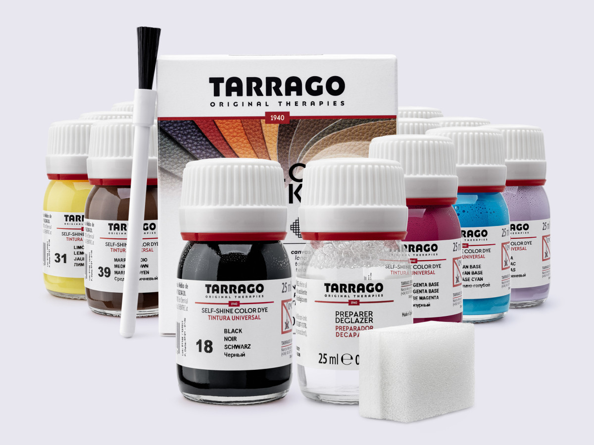Фарба для гладкої шкіри та текстилю + очищувач Tarrago Color Dye, 2*25 мл, TDC05