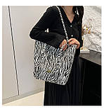 Полотняна сумка з леопардовим принтом Нова стильна модна сумочка сумка через плечі тільки гуртом, фото 3