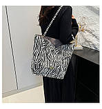 Полотняна сумка з леопардовим принтом Нова стильна модна сумочка сумка через плечі тільки гуртом, фото 6