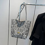 Полотняна сумка з леопардовим принтом Нова стильна модна сумочка сумка через плечі тільки гуртом, фото 2