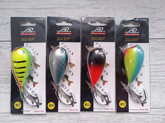 Набір Воблерів Columbia Egg Bait Хорватське яйце 4шт шумовий попер, фото 1