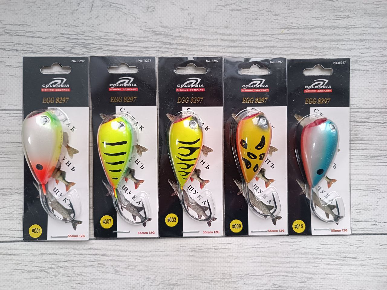 Набір Воблерів Columbia Egg Bait Хорватське яйце 5шт шумовий попер